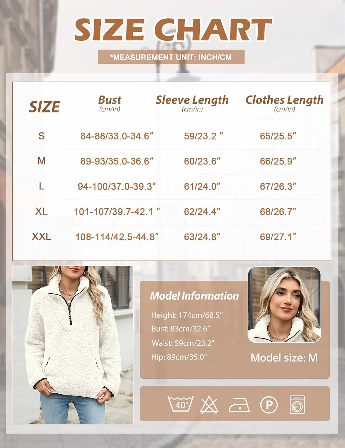 Thumbnail 5 de Tuopuda Sweatshirt Femme Polaire Zippé 1/4