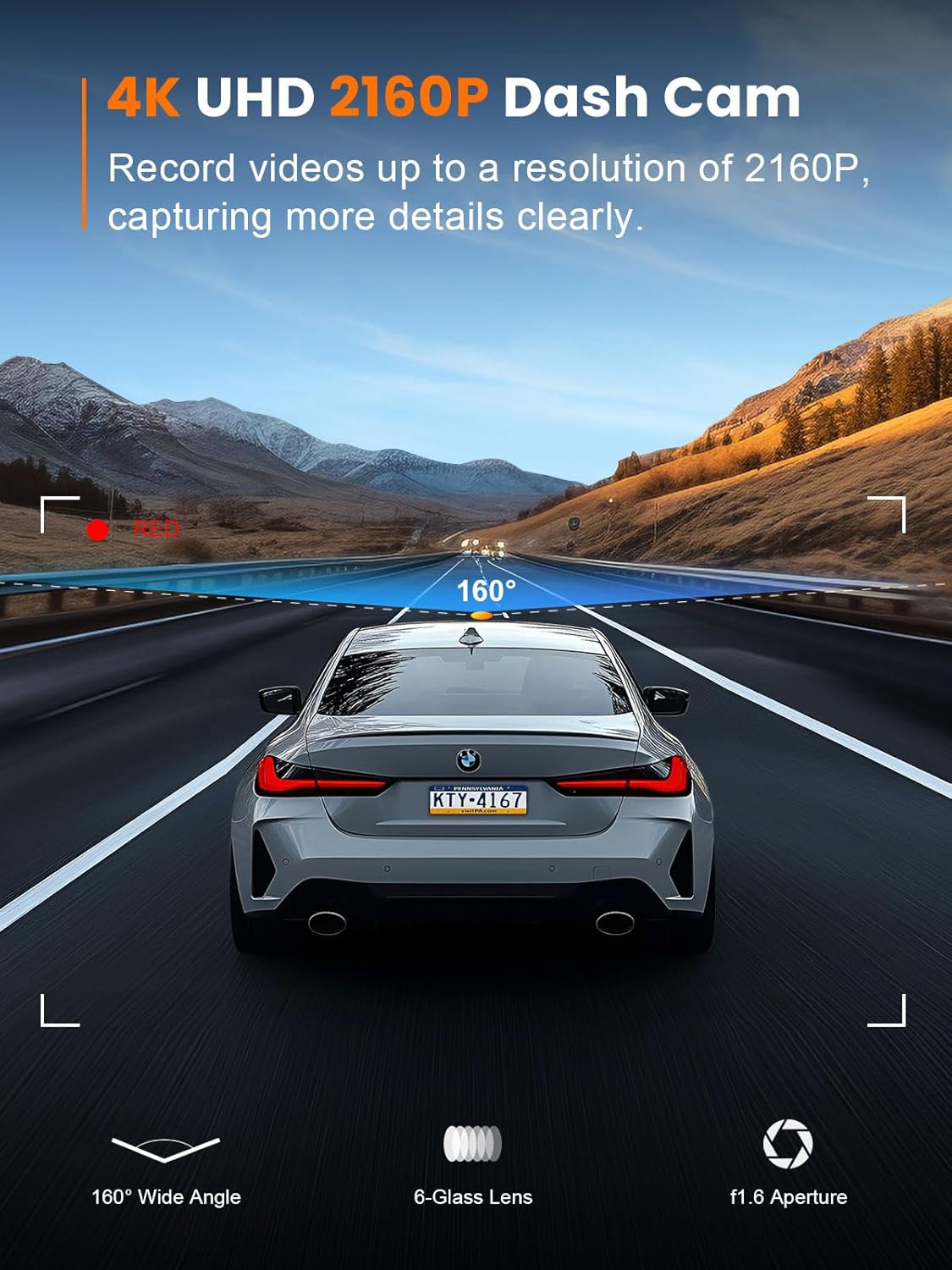 Thumbnail 2 de Galphi 4K Dash Cam Front