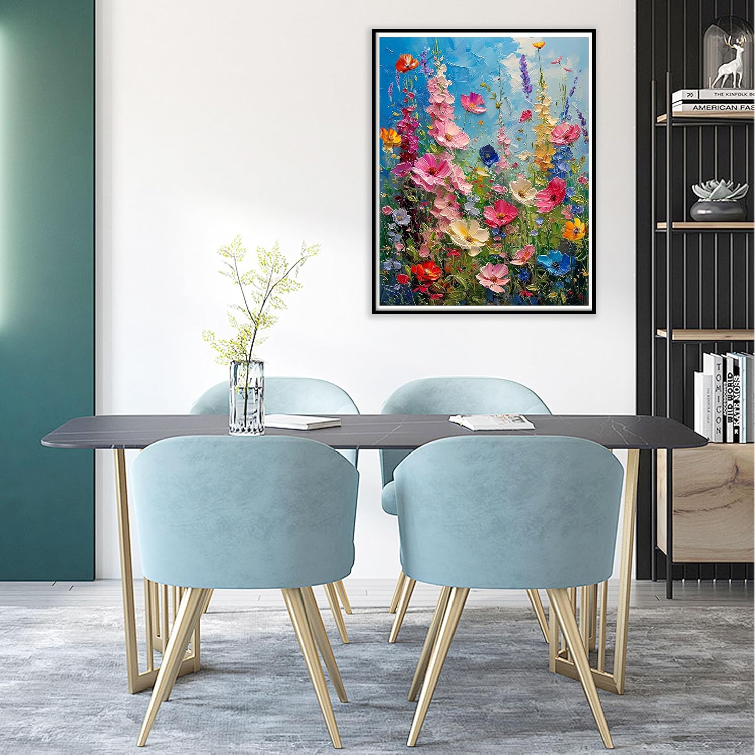 Detalle 2 de Hongyrjy Wild Flowers paint by numbers 12x16in