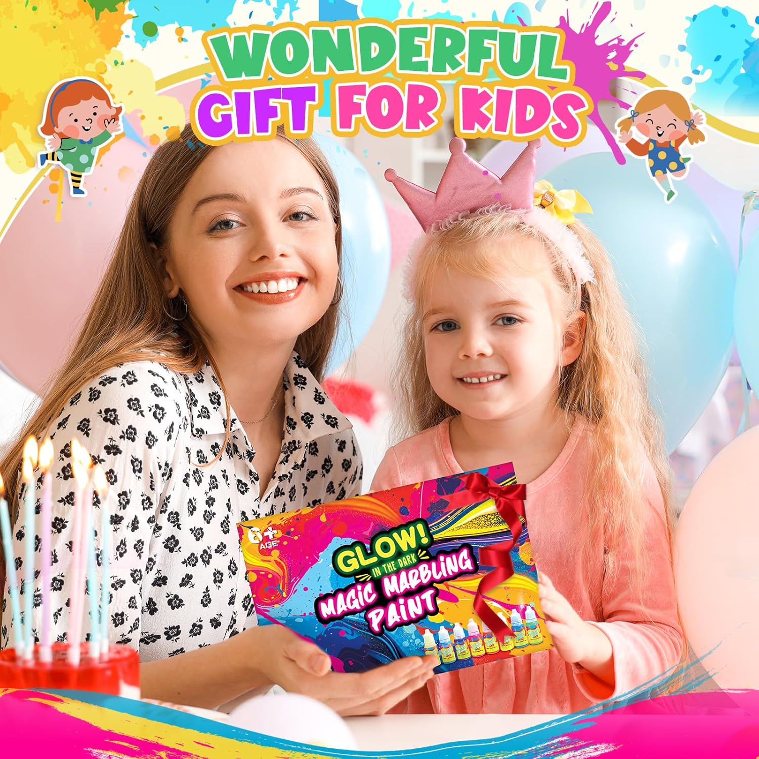 Thumbnail 6 de Hapikids glow water marbling paint 30ml