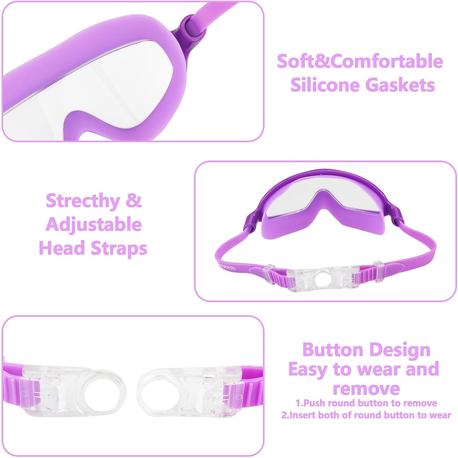 Thumbnail 2 de Moseem Kids Swimming Goggles 2-Pack for Ages 3–15 🏊
