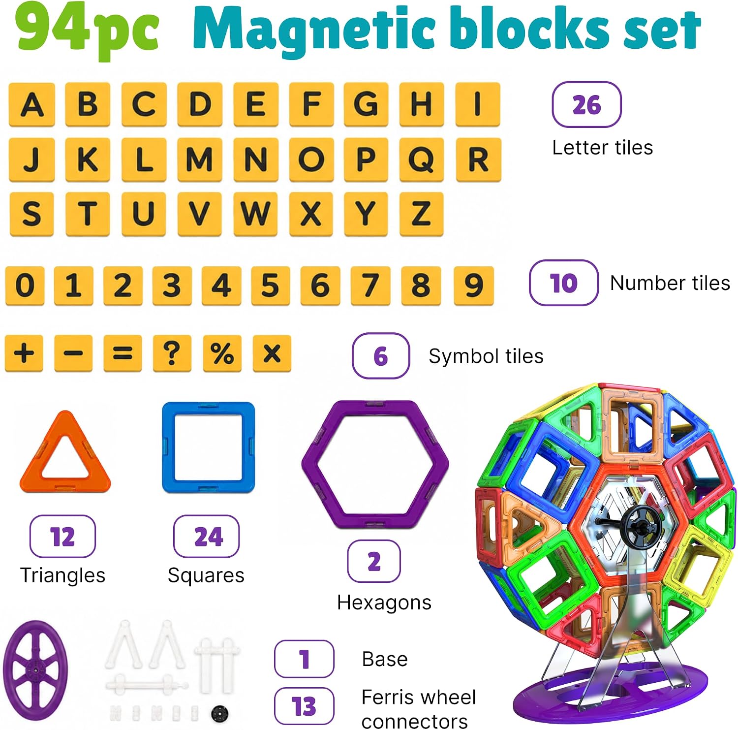 Thumbnail 5 de Desire Deluxe Costruzioni Magnetiche 94 pezzi 🧩