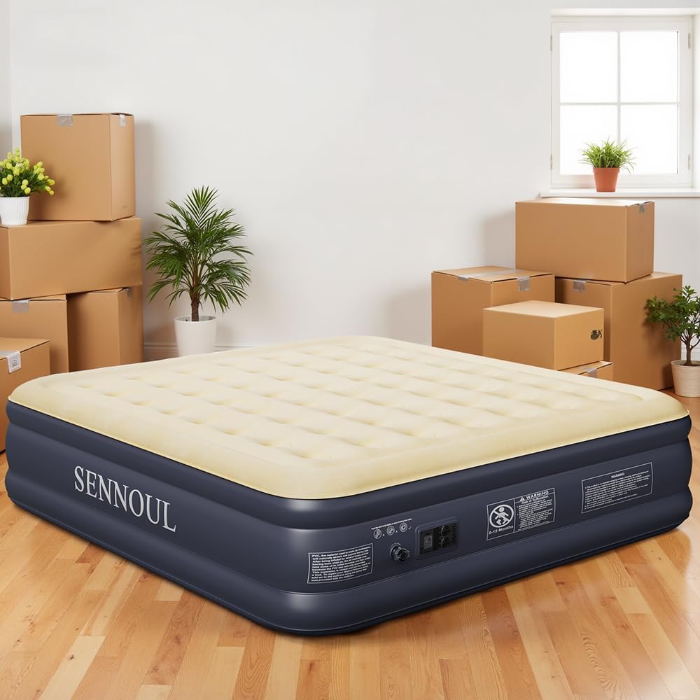 Thumbnail 5 de SENNOUL King Size Air Mattress with Built-in Pump: Upgraded, Quick Inflate/Deflate, 750 lbs