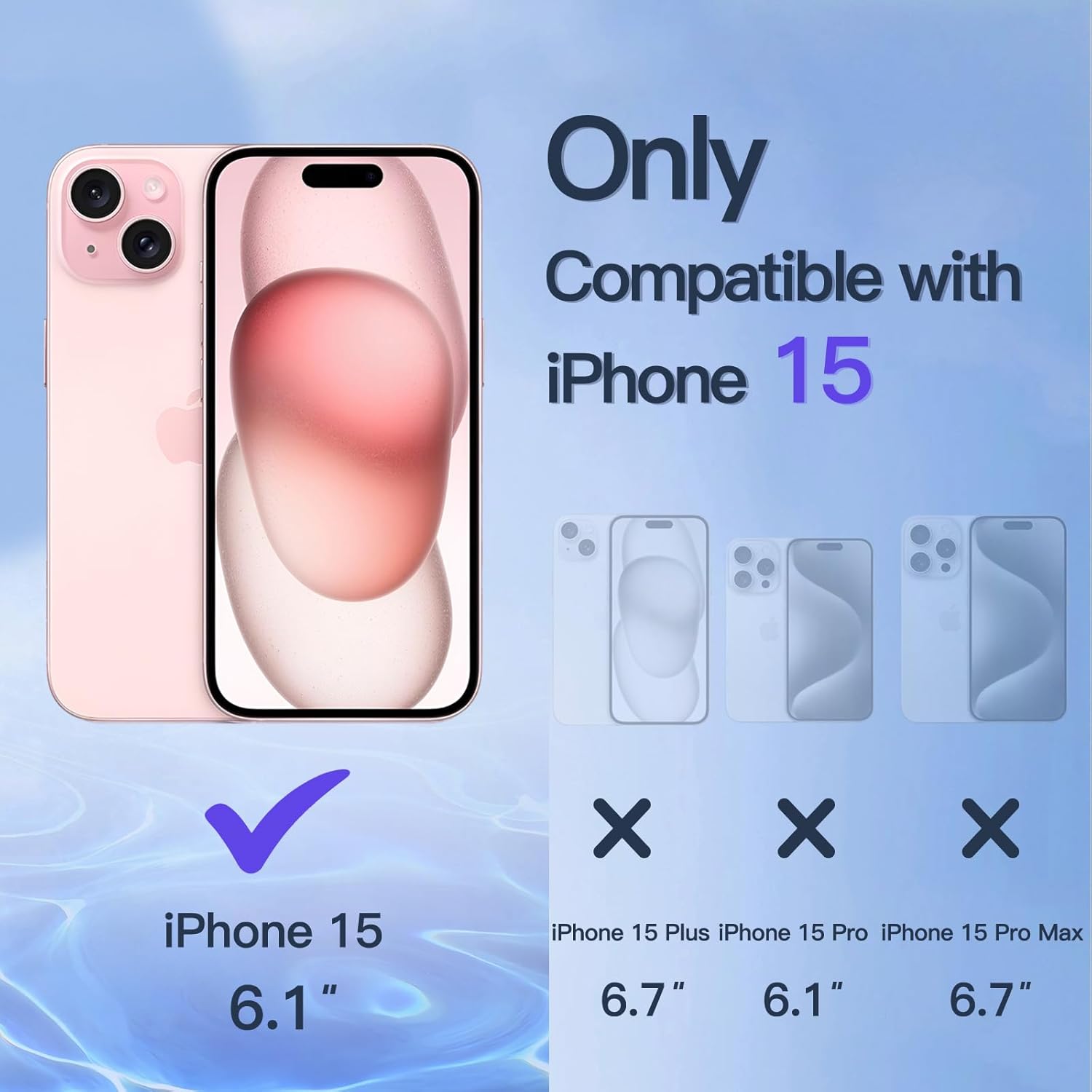 Thumbnail 2 de JETech Privacy Pellicola Protettiva per iPhone 15 da 6,1” Anti-Spy in vetro temperato (con tool), confezione da 2