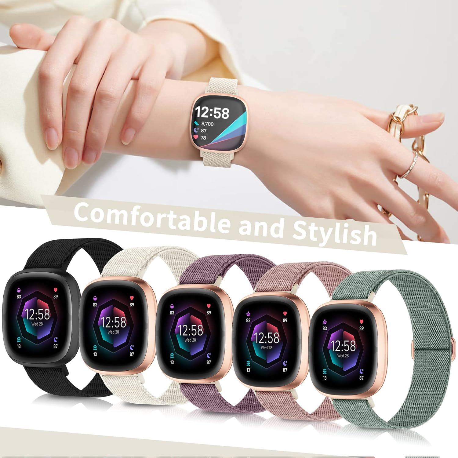 Thumbnail 3 de Higgs 5 Pack Straps for Fitbit Versa 4 5-pack