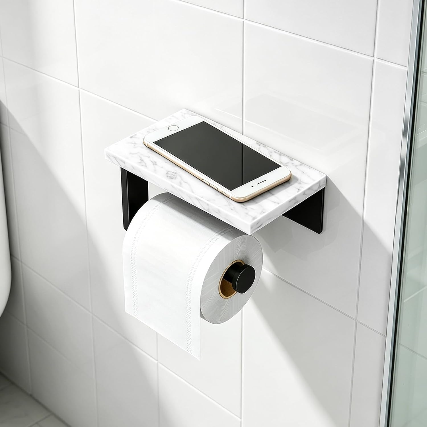 Thumbnail 4 de Toilet Roll Holder with 17 cm shelf