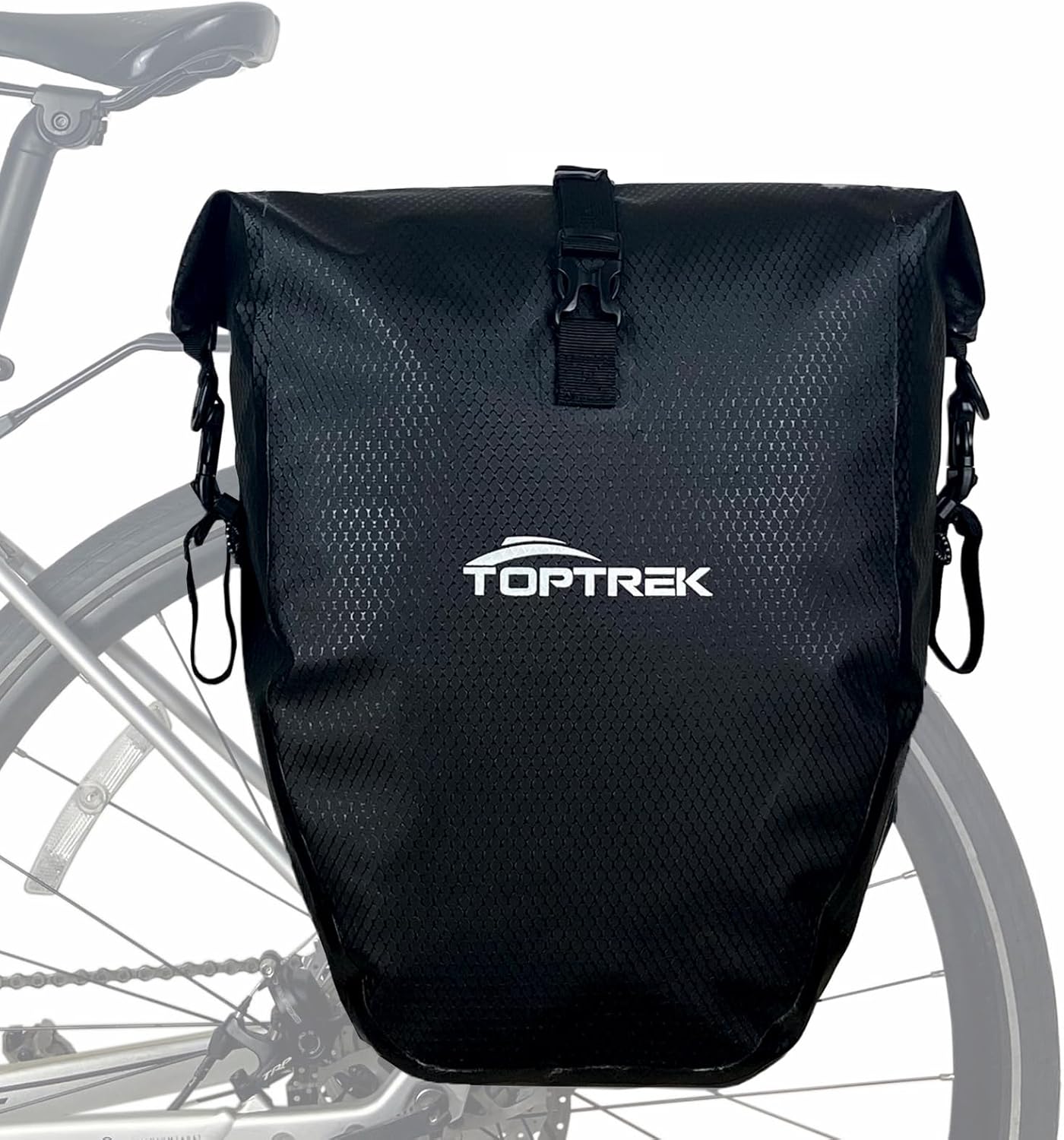 Detalle de Toptrek Gepäckträgertasche 23–28 L – wasserdicht, reflektierend, mit Tragegriff und Schultergurt