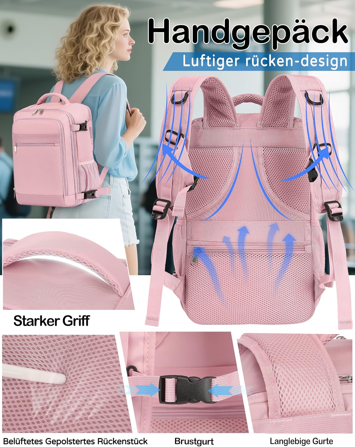 Thumbnail 4 de KLOSTAIN Handgepäck-Rucksack 45x36x20 30L