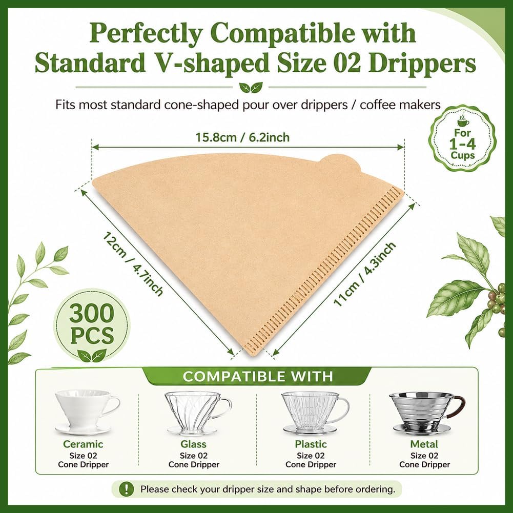 Thumbnail 1 de BYKITCHEN Cone Coffee Filters Size 2