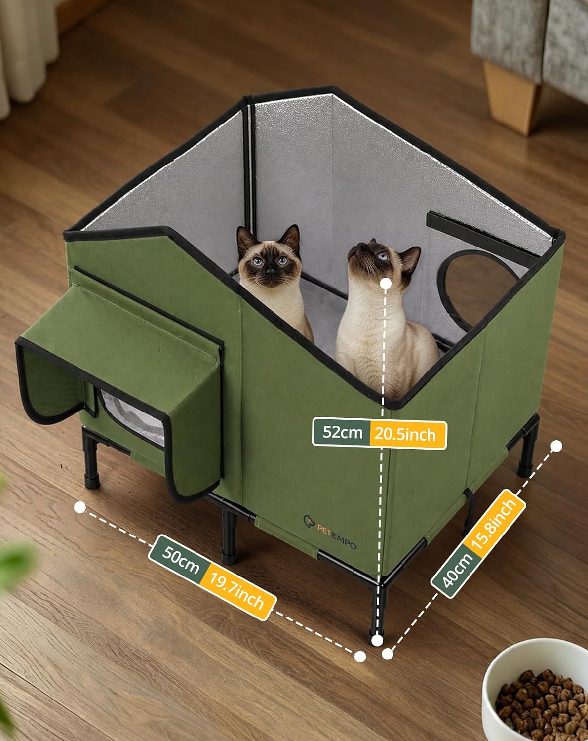 Thumbnail 6 de PETEMPO BGPCH01 Heated Cat House with Insulation and Thermostatic Heating Pad
