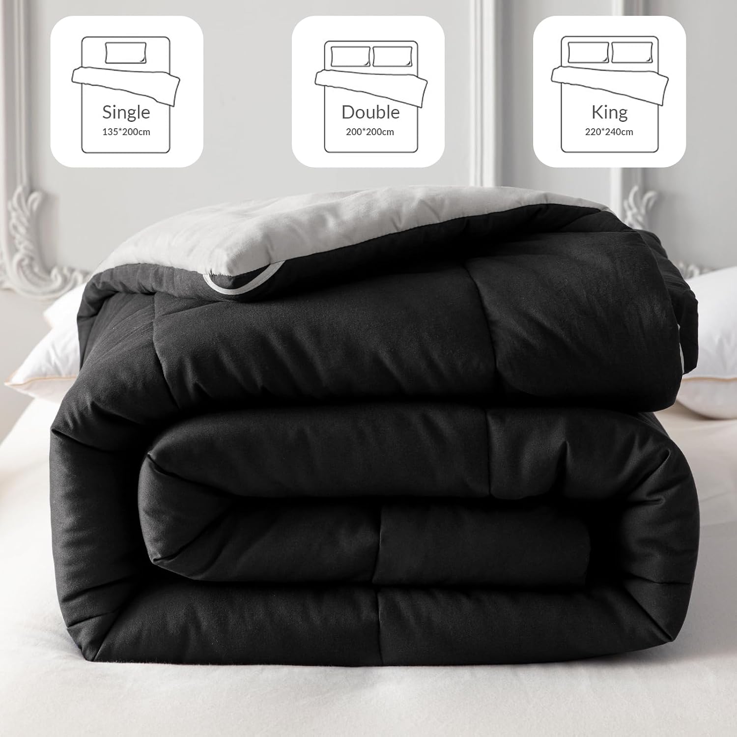 Detalle de Reversible duvet 7.5 tog, 200 x 200 cm