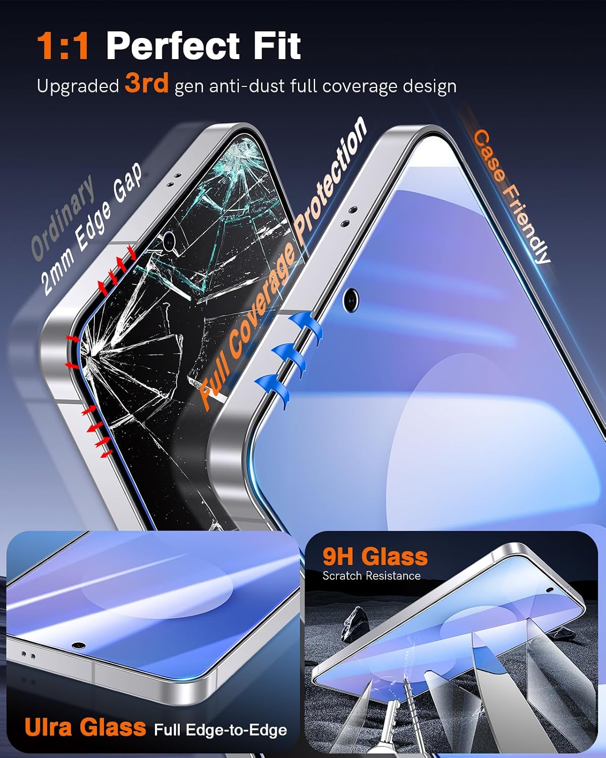 Detalle 1 de LK Panzerglas für Samsung Galaxy S25 FE 2 Stück