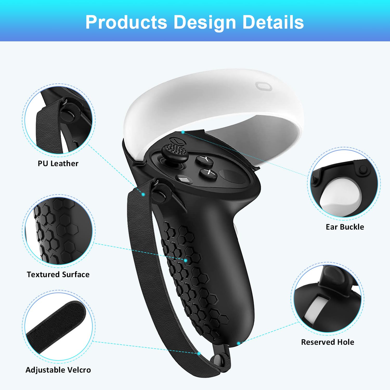 Thumbnail 4 de Meta Quest 2 Accessories Head Strap, Case, Grips