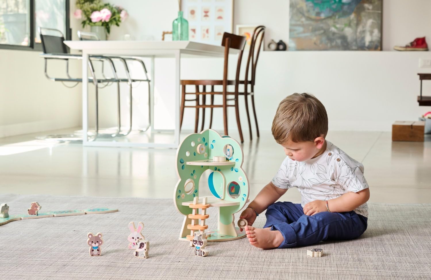 Thumbnail 1 de Chicco Playset en Bois, Arbre des Raton-Laveurs — Jeu Montessori à 2 Niveaux pour enfant 2+ ans