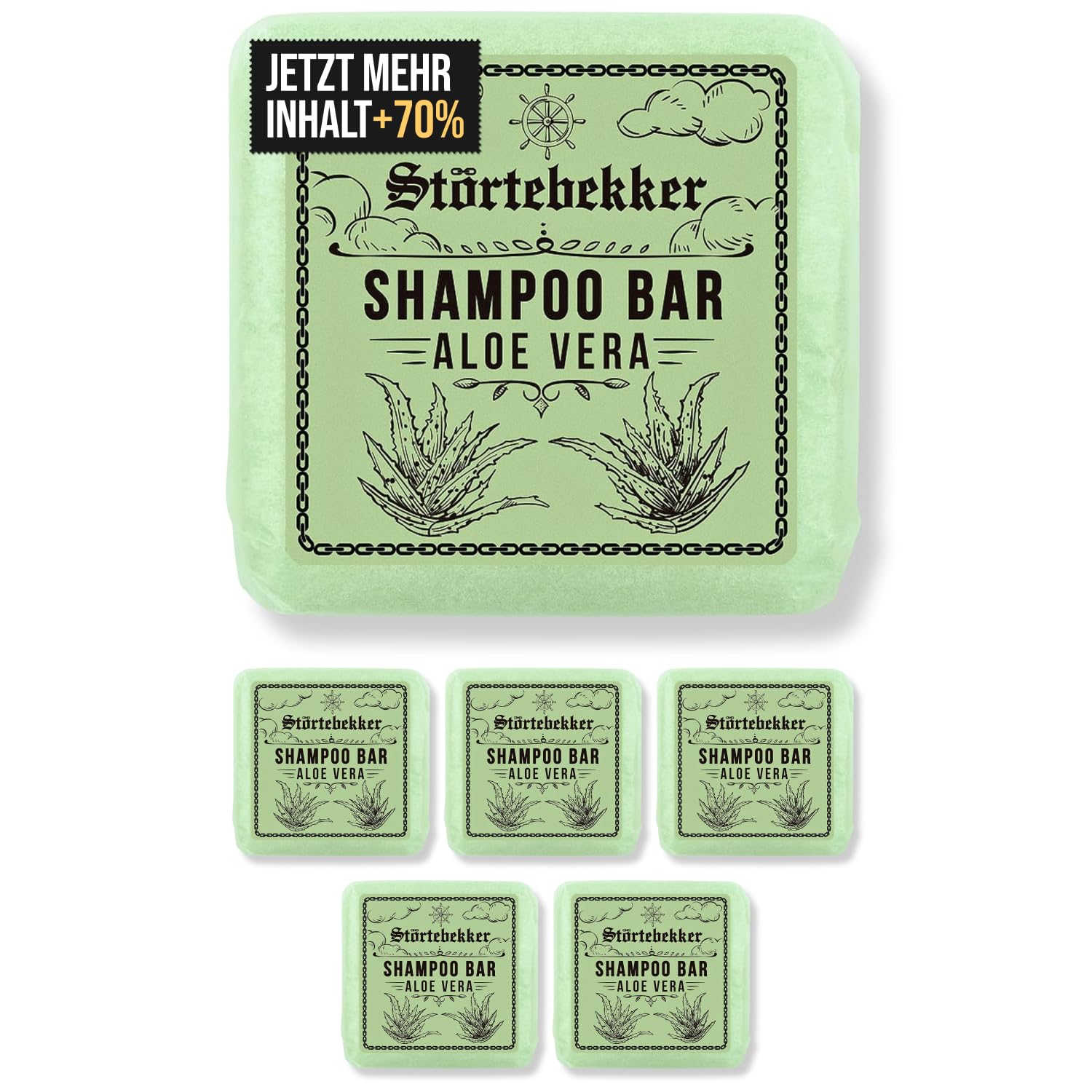 Thumbnail 6 de Störtebekker Premium Shampoo Bar Aloe Vera – 100 g, 3-in-1 Festes Shampoo Duschseife für Haare, Kopfhaut & Bart
