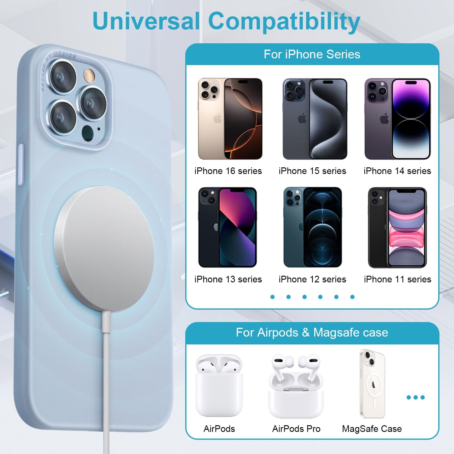 Thumbnail 2 de Chargeur Induction iPhone 15W Mag-Safe – Chargeur sans fil rapide et compact