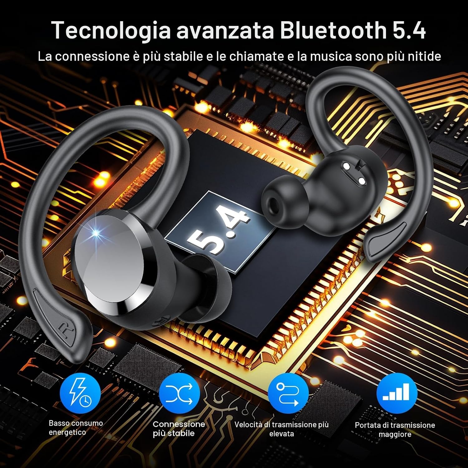 Thumbnail 2 de Cuffie Bluetooth Sport Q38 68 Ore