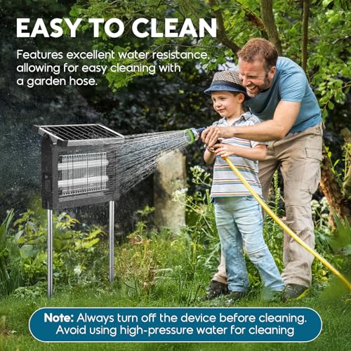 Detalle de anysun Lámpara Antimosquitos Solar Exterior 4500V: protección efectiva sin cables