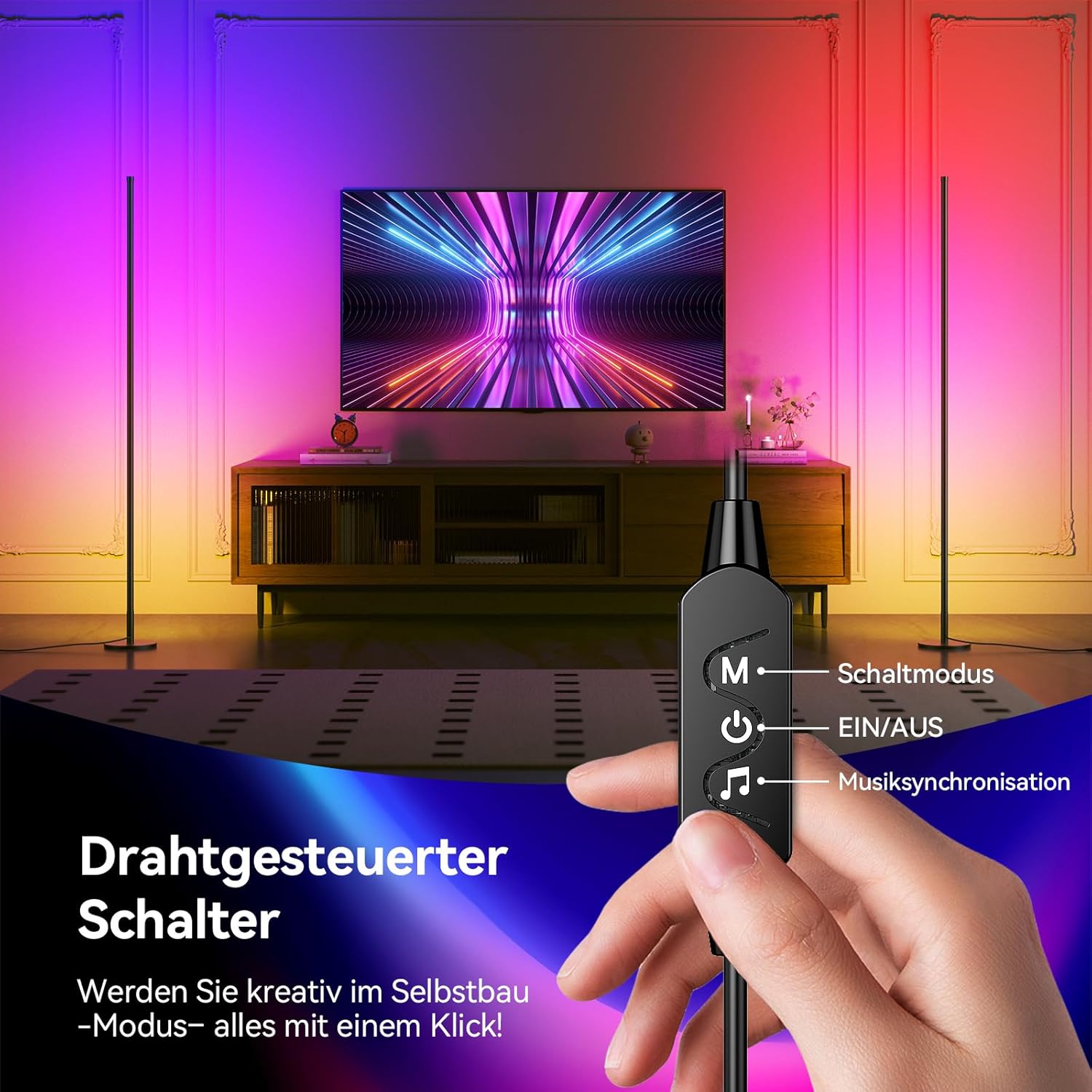 Thumbnail 5 de YICAIZI Lámpara LED Regulable RGB 160 cm