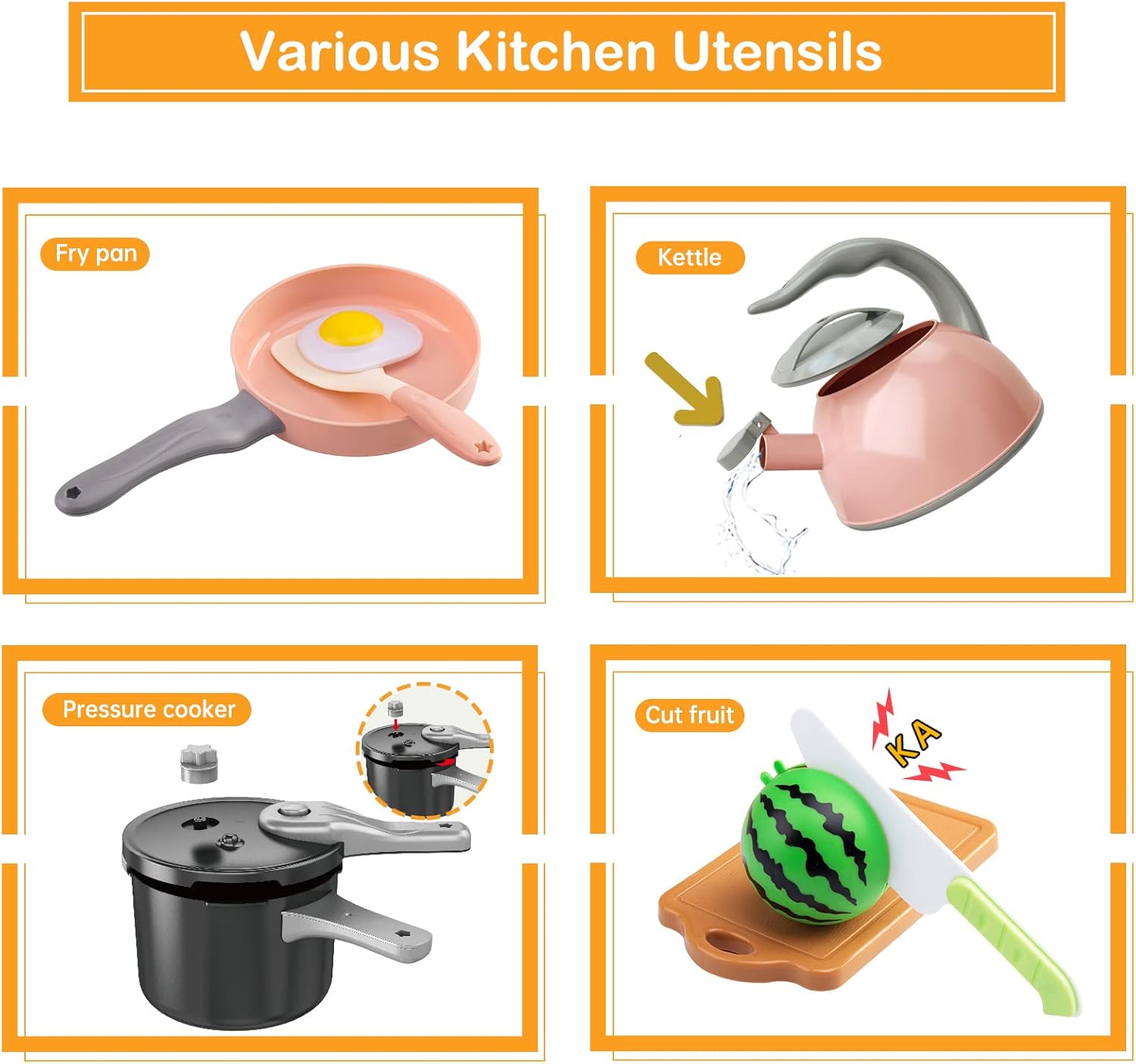 Thumbnail 3 de 130Pcs Kitchen Playset for Toddlers