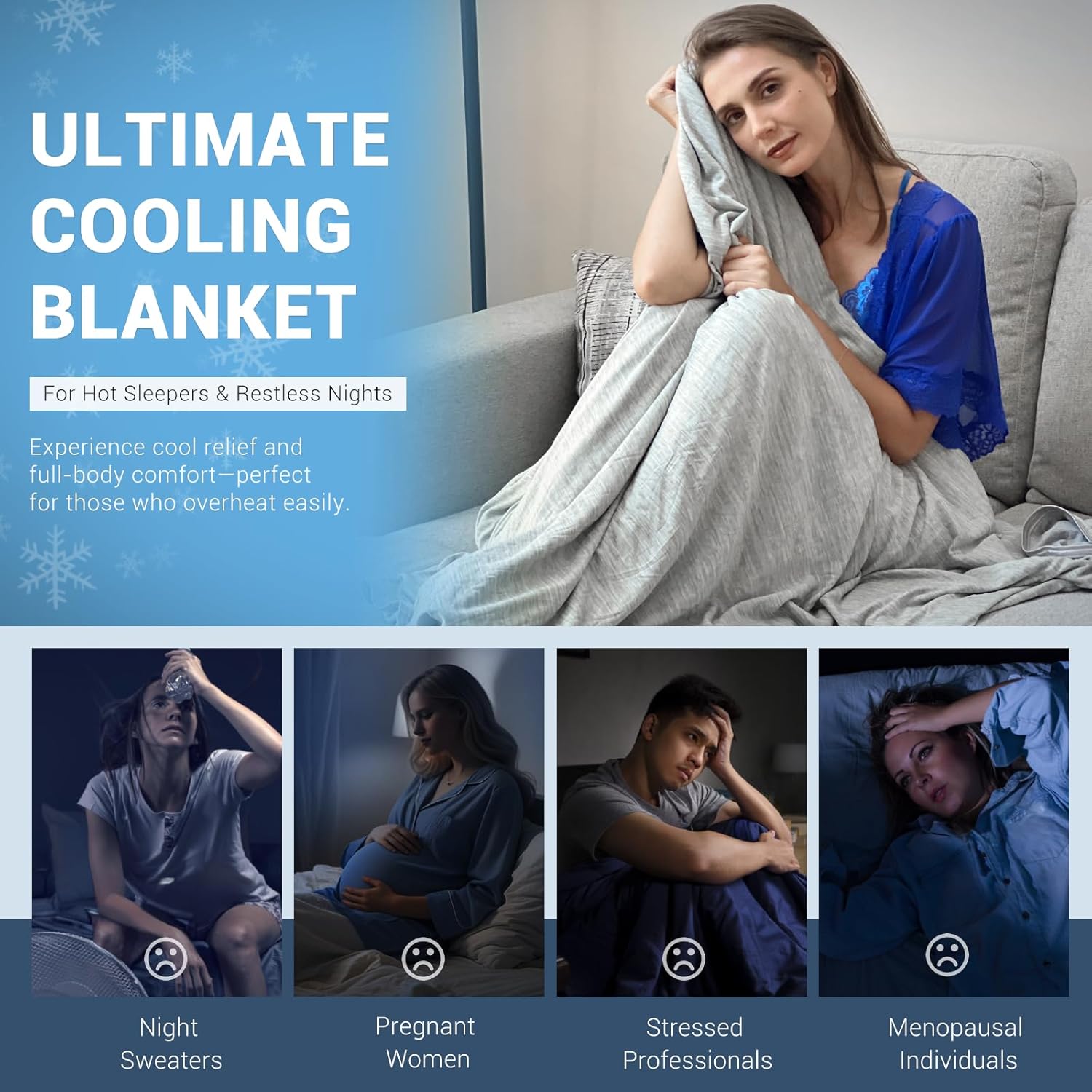 Thumbnail 5 de Elegear Queen Cooling Blanket (Arc-Chill 3.0) — Absorbs Heat to Help Keep You Cool for Night Sweats