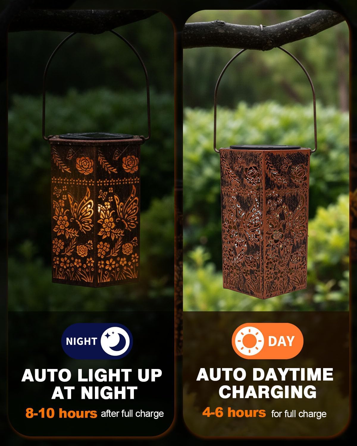Thumbnail 3 de Butterfly Solar Lantern Garden Ornament for Mum – IP65 Hexagon Outdoor Lantern