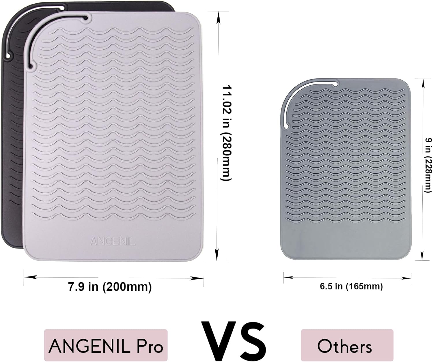 Thumbnail 4 de ANGENIL Pro Large heat-resistant silicone mat for hair straighteners and curling irons (2-in-1 travel mat)