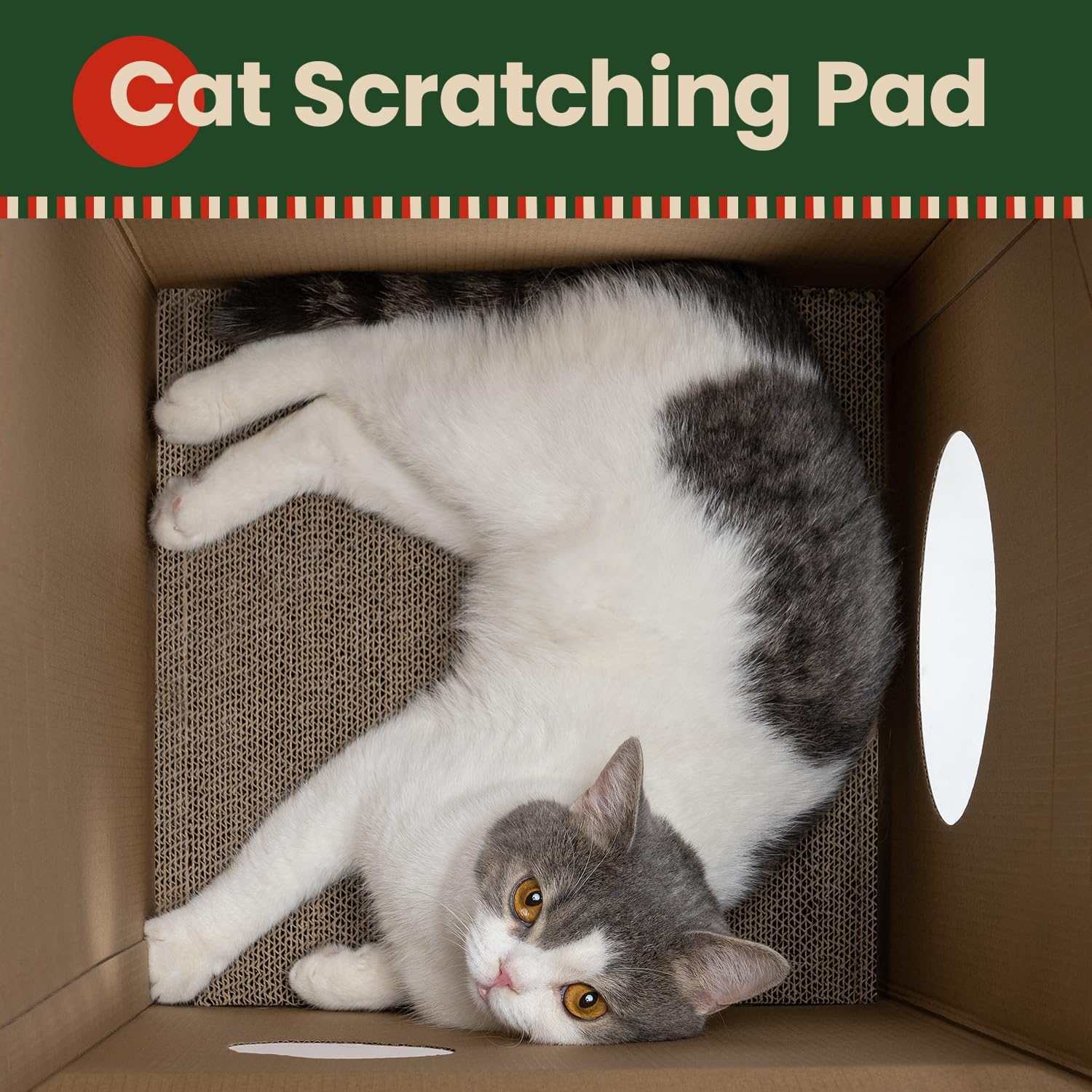 Detalle de Conlun Cardboard Cat House Medium 33cm