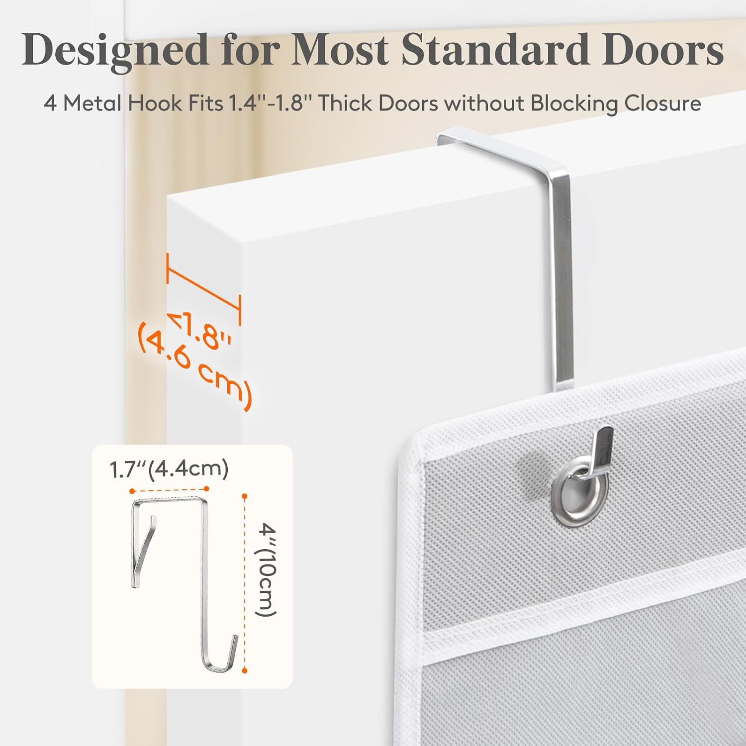 Detalle de Lifewit 12-Pocket Over-the-Door Shoe Organizer with Breathable Mesh