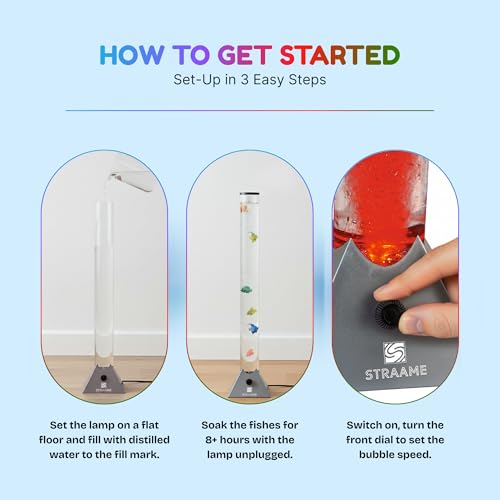 Thumbnail 4 de Straame 90cm LED Bubble Fish Lamp – Colour Changing Floor Light with Silver Base