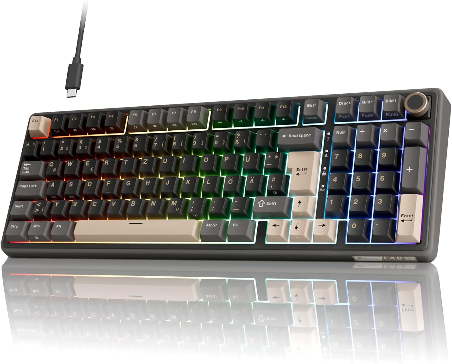 Detalle de RK ROYAL KLUDGE R98 Pro mechanische Tastatur QWERTZ
