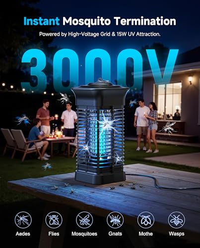 Detalle de Lampada Antizanzare Elettrica Gropfaros 4200V UV, IPX4 – per Interni ed Esterni