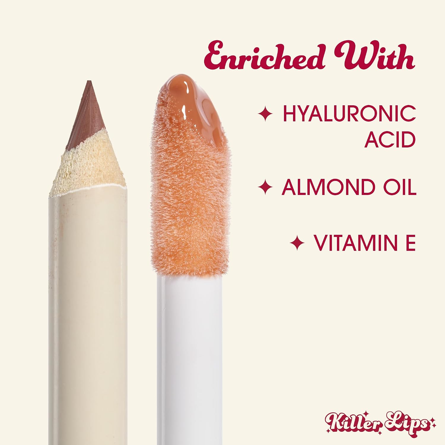 Detalle 2 de Killer Lips Pucker Up Lip Kit - Brown Sugar: lucentezza, nutrimento e comfort