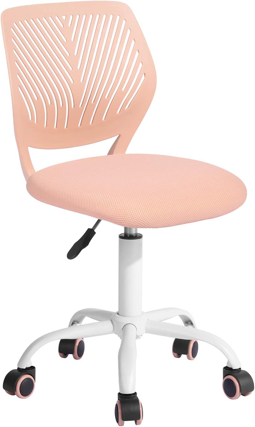 Detalle de FurnitureR regulowane krzesło biurowe, obrotowe, brzoskwiniowo-różowe