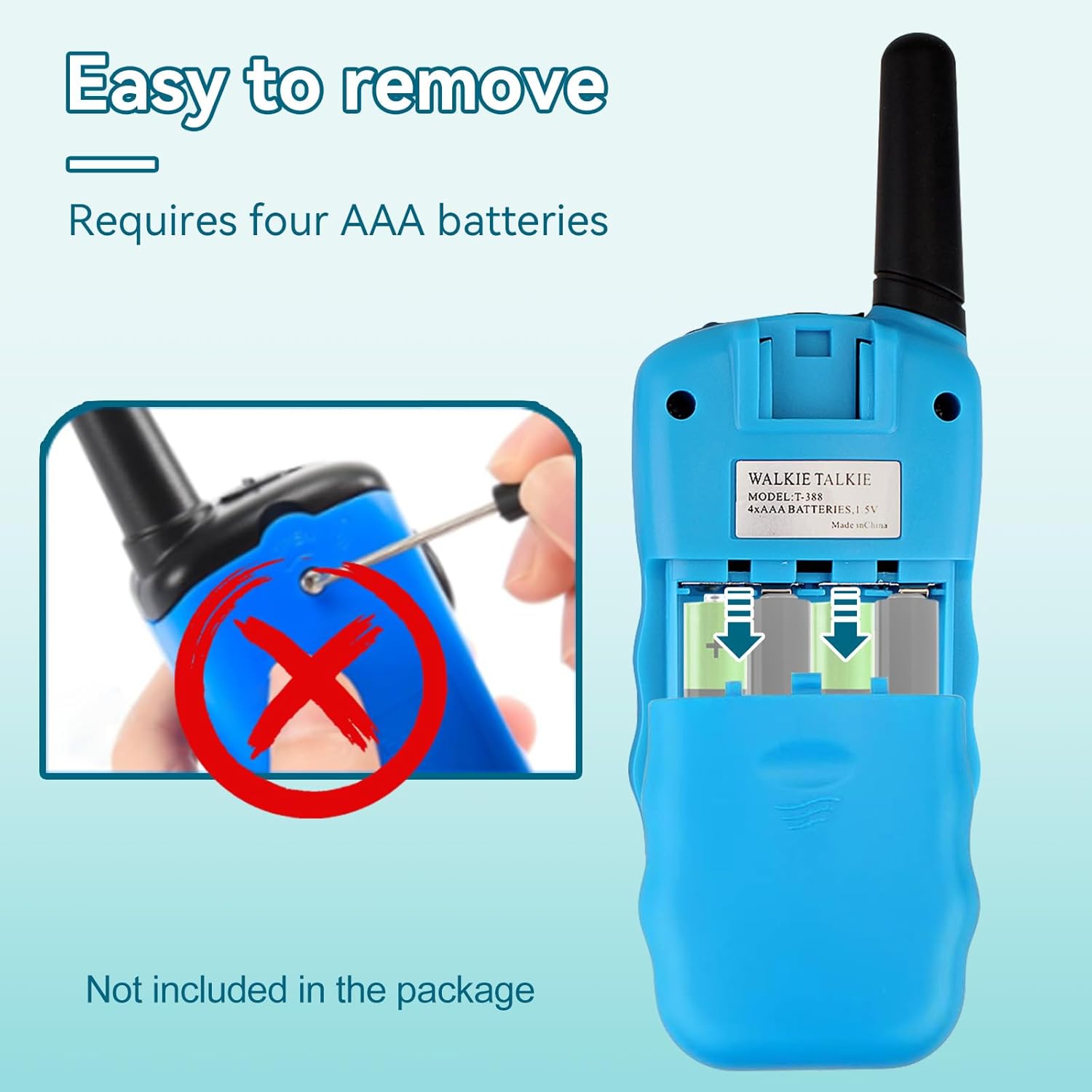 Thumbnail 5 de Retevis RT388 Walkie Talkie Bambini PMR446 con VOX, torcia e 8 canali (1 coppia, blu) per 4-12 anni