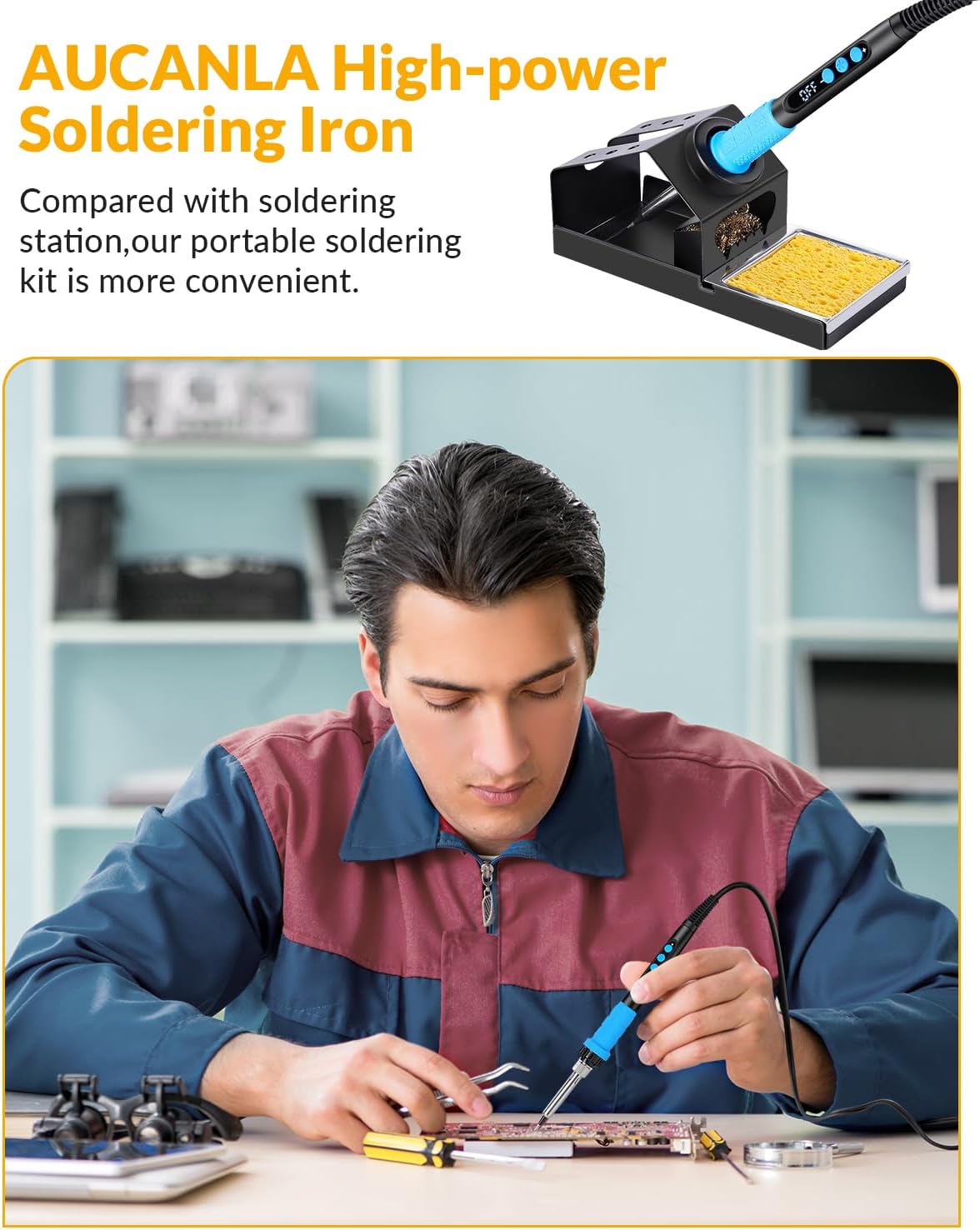 Thumbnail 6 de Soldering Iron Kit with 100W Power and Digital Temperature Control