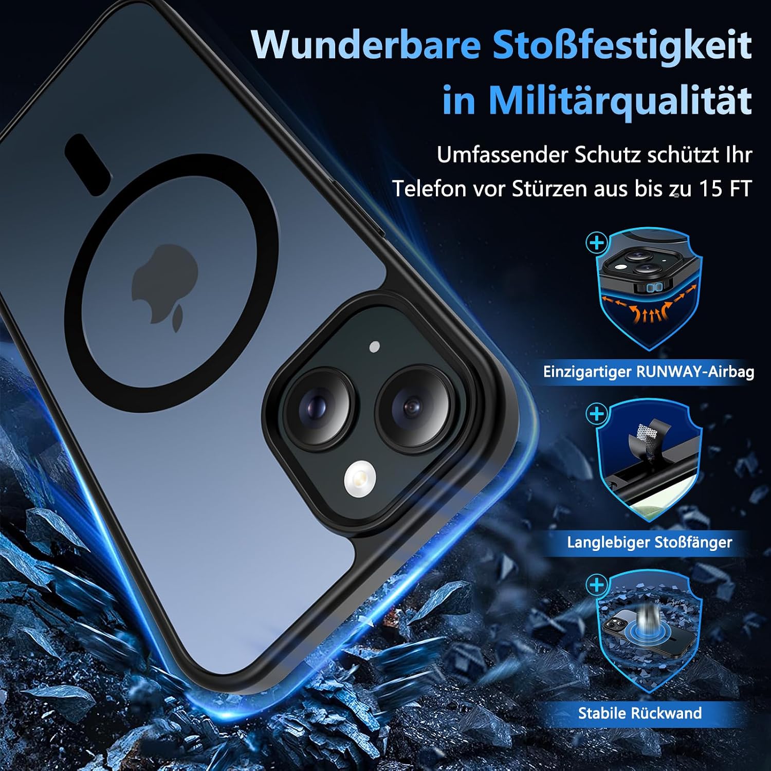 Thumbnail 6 de OWKEY Hülle iPhone 15 6,1 Zoll MagSafe