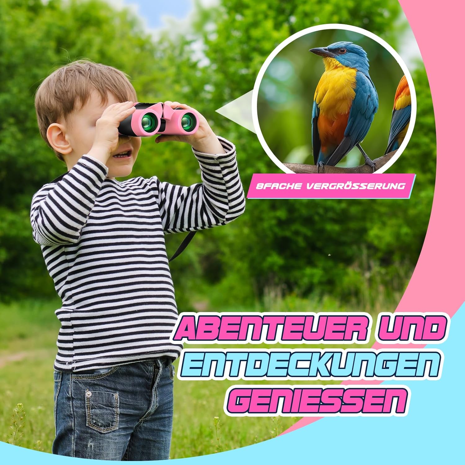 Detalle 2 de Kinderfernglas für Mädchen 3–12 Jahre