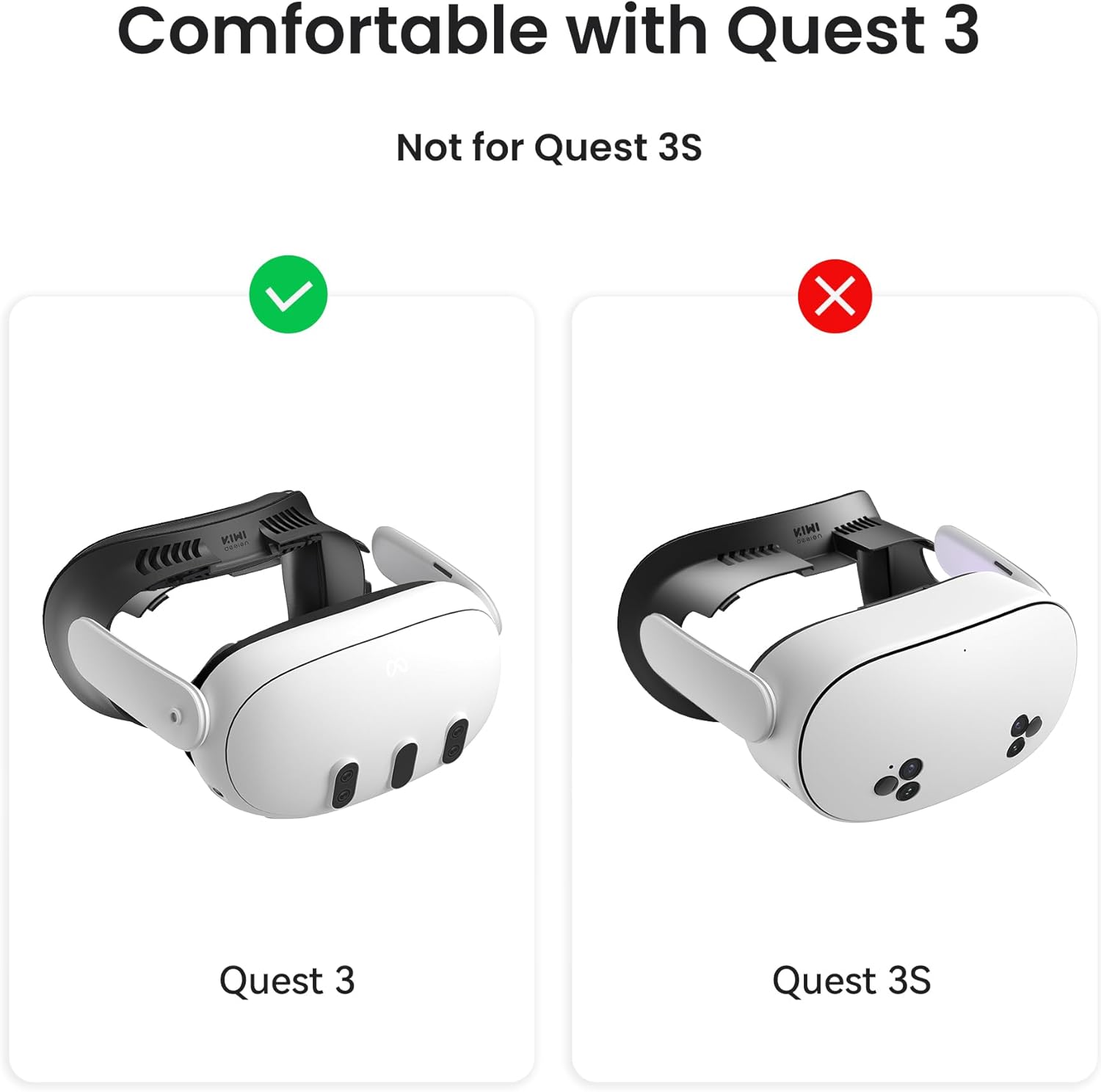 Thumbnail 1 de KIWI design V3 Facial Interface Face Pad for Meta Quest 3 (Ventilated, light-blocking) — not for Quest 3S