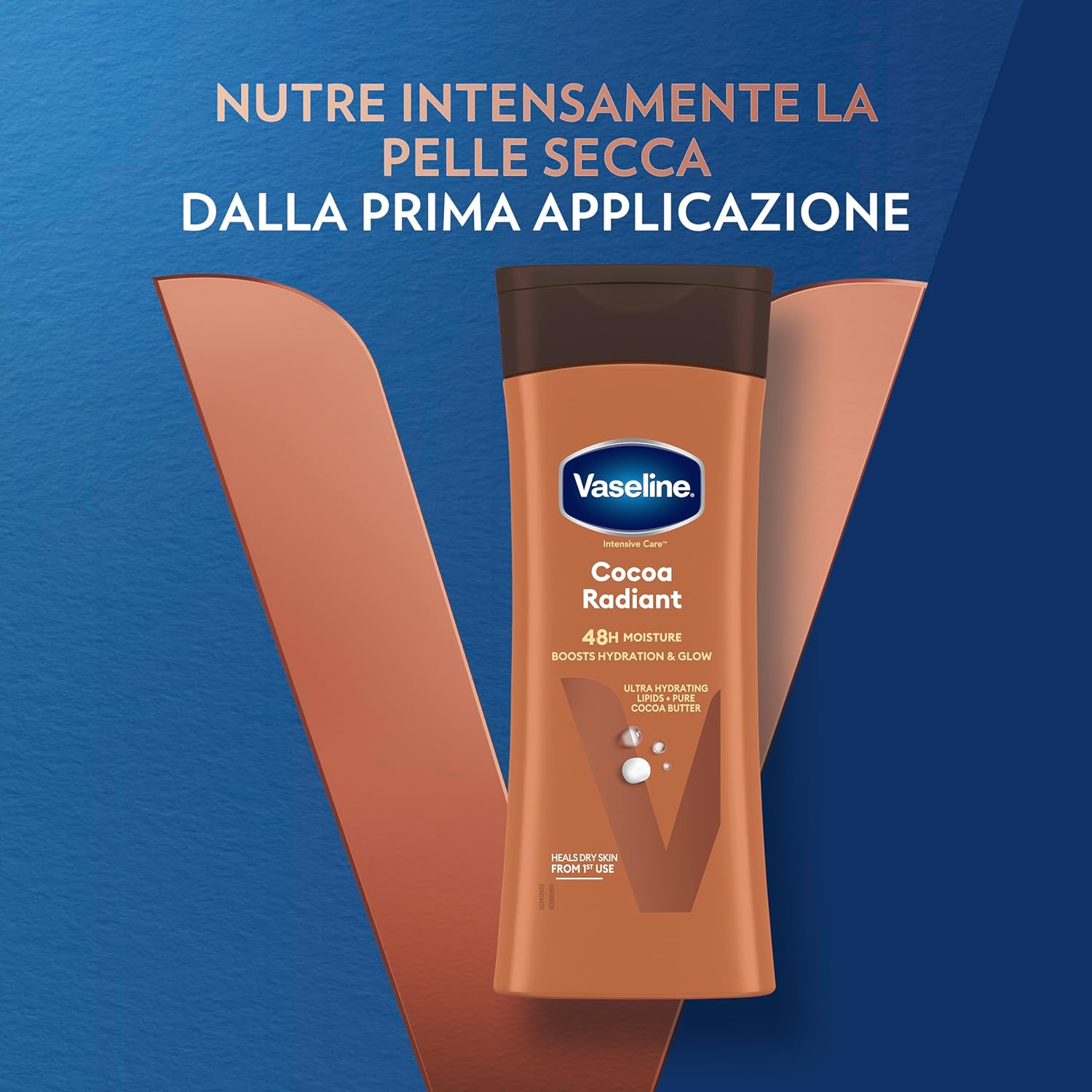 Thumbnail 5 de Vaseline Intensive Care Cocoa Radiant Lozione Corpo Idratante 48H con burro di cacao e lipidi, per pelle secca (2x200 ml)