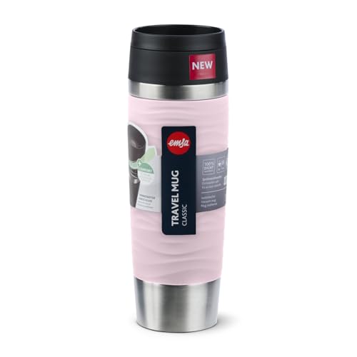 Thumbnail 10 de Emsa N20227 Travel Mug Wave Isolierbecher, 0,5 Liter, Edelstahl, Pastellrosa