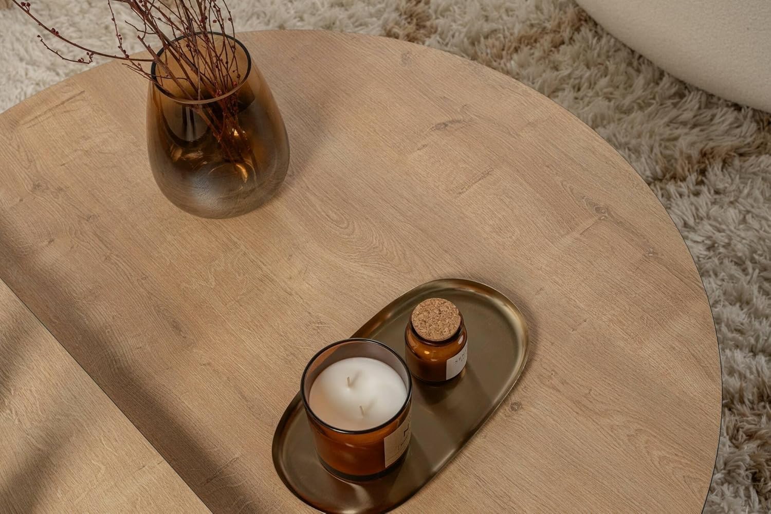 Thumbnail 6 de Dmora Feglino tavolino basso da salotto 90x60 cm in rovere e nero