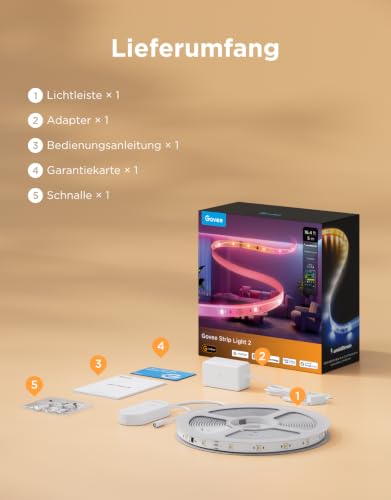 Thumbnail 8 de Govee LED Strip Light 5m RGBWWIC mit LuminBlend+ – smarte Farbverläufe inkl. DreamView und Matter-Kompatibilität