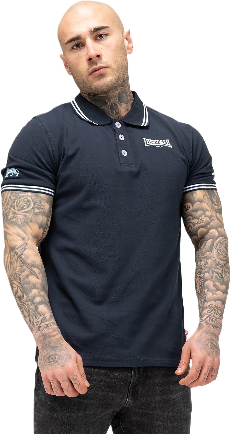 Detalle 2 de Polo Lonsdale London Eastleigh Homme Marine – Coupe Regular