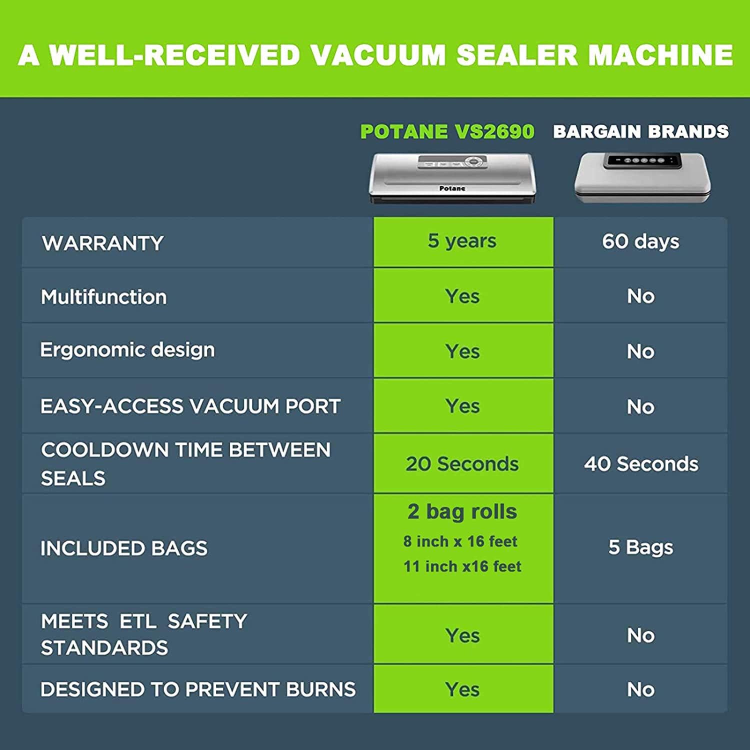 Thumbnail 1 de POTANE Vacuum Sealer VS2690