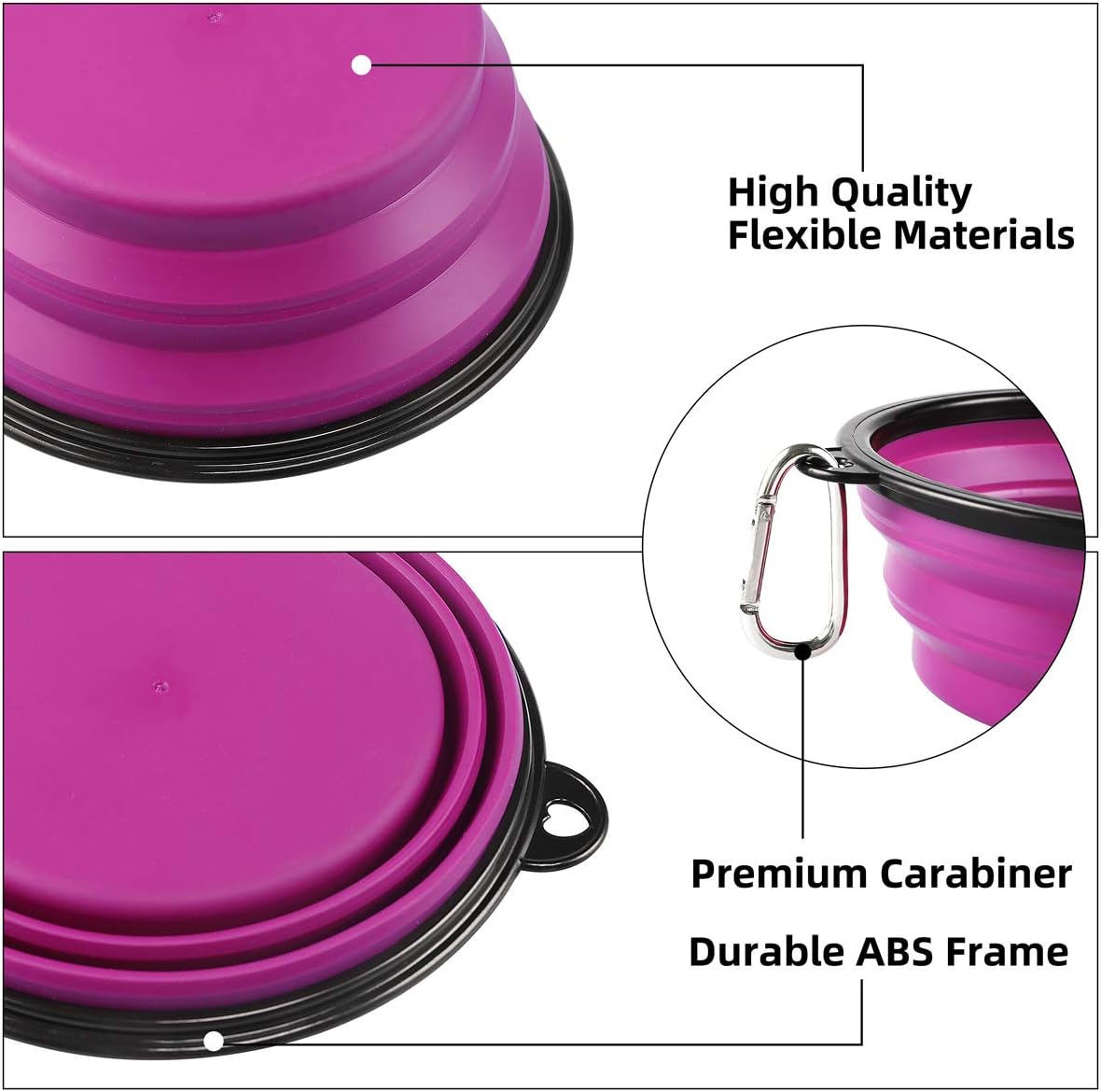 Thumbnail 5 de Kytely Collapsible Dog Bowls 34 oz