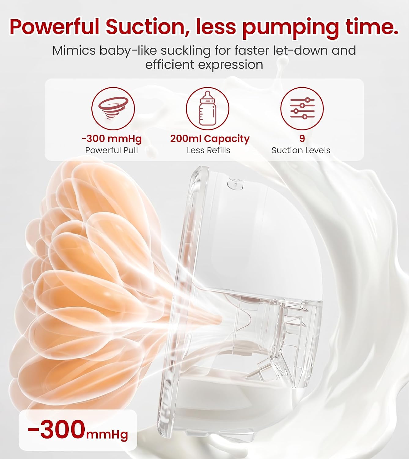 Thumbnail 2 de NCVI Wearable Breast Pump, Hands-Free, Under 42 dB, 4 Modes and 9 Levels