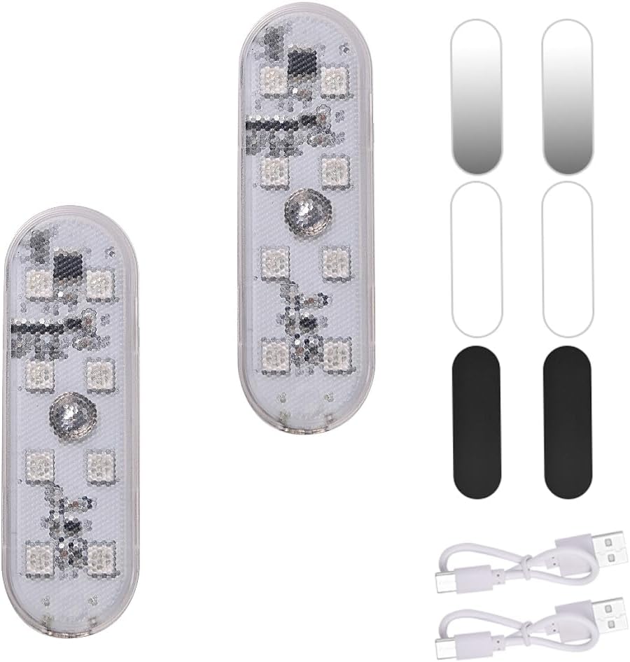 Detalle de URAQT Luce notturna LED per auto 8 LED, 2 pezzi