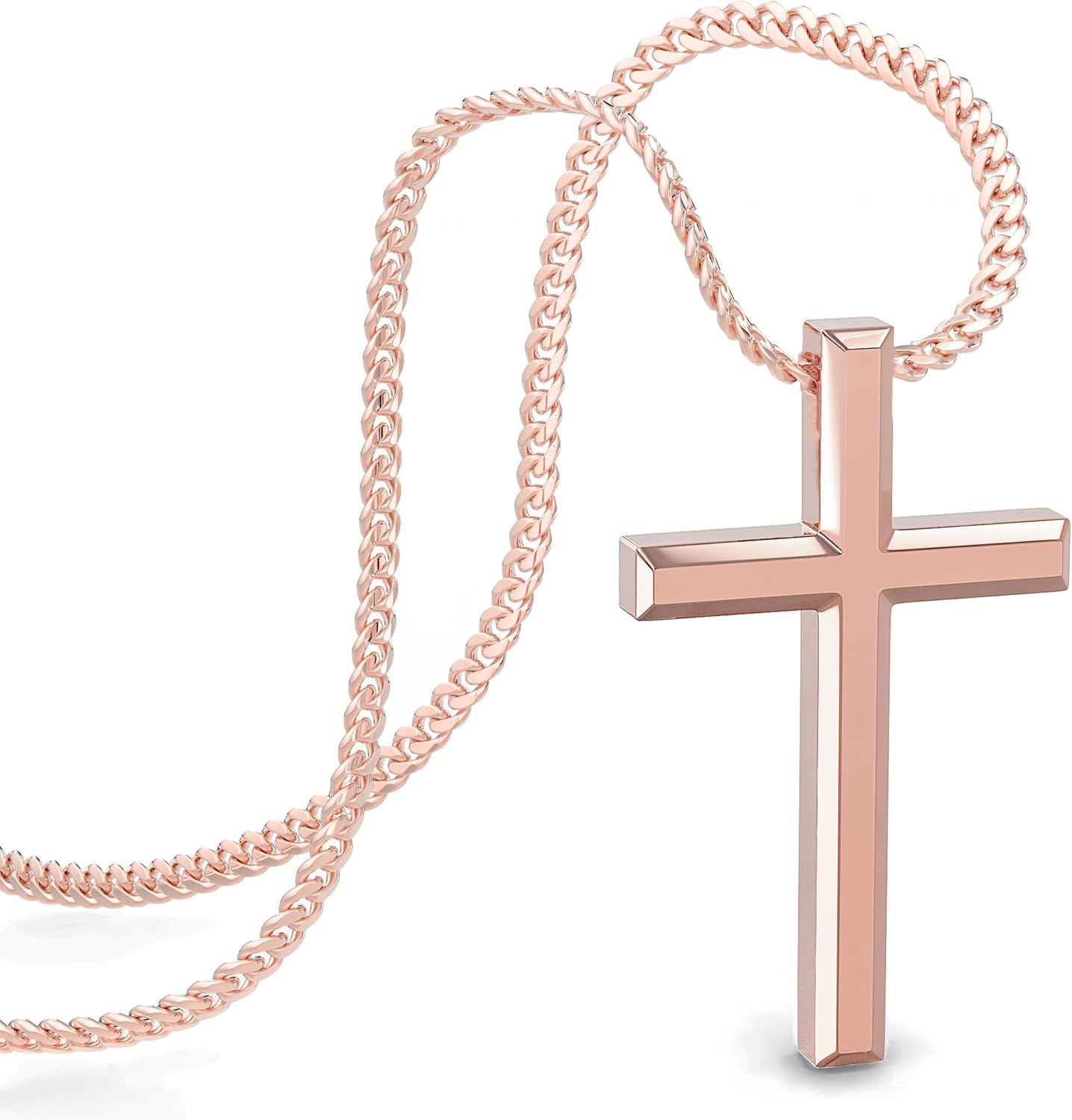 Detalle de SERASAR Collana Premium Harmony in Acciaio 316L – Croce dorata, lunghezza regolabile 45–50 cm