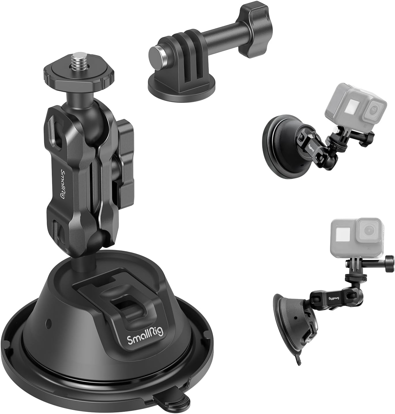 Detalle de SMALLRIG 4193 supporto a ventosa doppio strato per action cam 360°